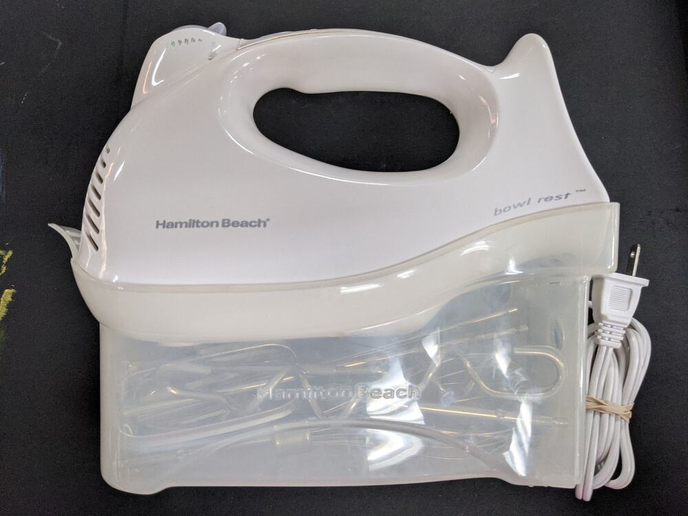 Hamilton Beach 5 Speed Mixer Kit with Bowl Rest Burst Mode 7 attachments